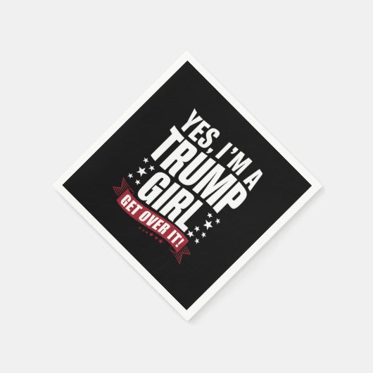 Yes私はトランプの女の子2024選挙を乗り越える スタンダードカクテルナプキン (角)