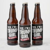Yes私はトランプの女の子2024選挙を乗り越える ビールラベル (ボトル)
