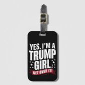 Yes私はトランプの女の子2024選挙を乗り越える ラゲッジタグ (正面縦)