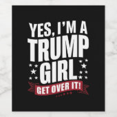Yes私はトランプの女の子2024選挙を乗り越える ワインラベル (シングルラベル)