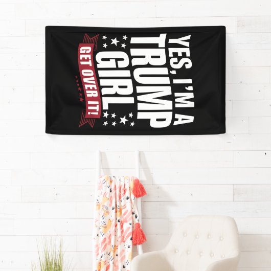 Yes私はトランプの女の子2024選挙を乗り越える 横断幕 (インサイチュ)