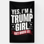Yes私はトランプの女の子2024選挙を乗り越える 横断幕 (縦)