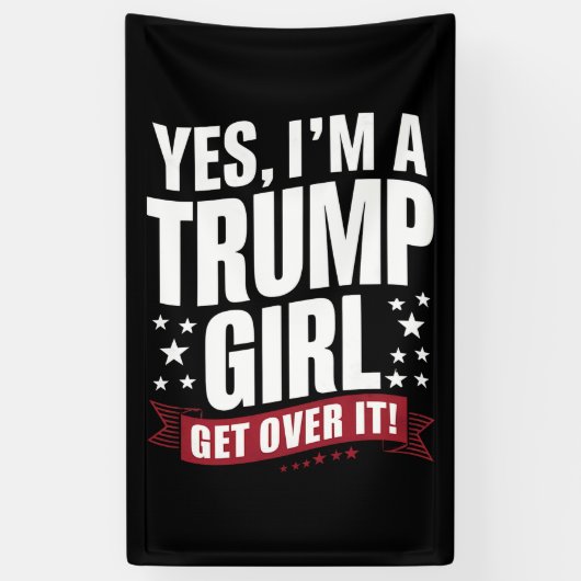 Yes私はトランプの女の子2024選挙を乗り越える 横断幕 (縦)