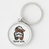 Yes私はトランプガールそれを乗り越える – トランプ2024 Elec キーホルダー (正面)