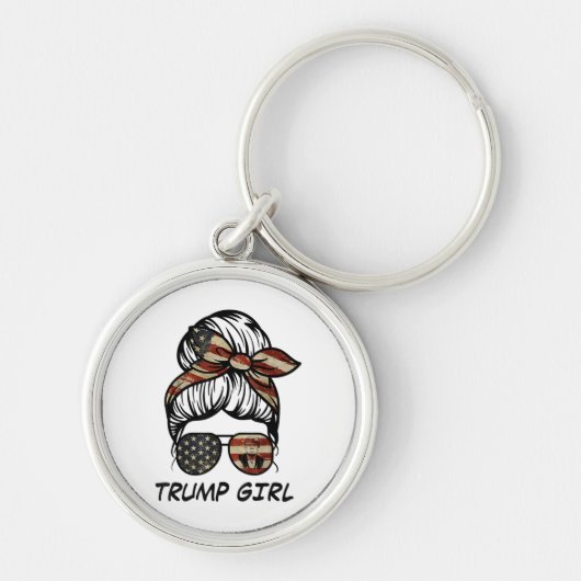 Yes私はトランプガールそれを乗り越える – トランプ2024 Elec キーホルダー (正面)