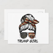 Yes私はトランプガールそれを乗り越える – トランプ2024 Elec シーズンポストカード (正面/裏面)