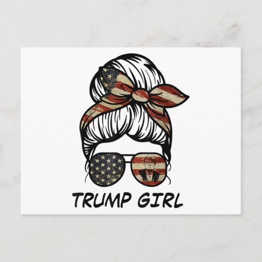 Yes私はトランプガールそれを乗り越える – トランプ2024 Elec シーズンポストカード (正面)