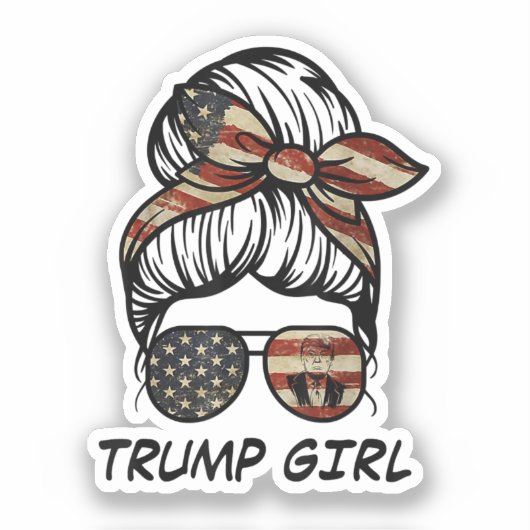 Yes私はトランプガールそれを乗り越える – トランプ2024 Elec シール (正面)