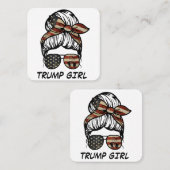 Yes私はトランプガールそれを乗り越える – トランプ2024 Elec スクエア名刺 (正面/裏面)