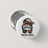 Yes私はトランプガールそれを乗り越える – トランプ2024 Elec 缶バッジ (正面&裏面)