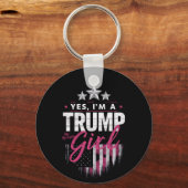 Yes私はトランプ女の子No謝罪2024選挙 キーホルダー (正面)