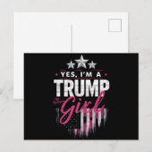 Yes私はトランプ女の子No謝罪2024選挙 ポストカード (正面/裏面)
