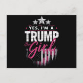 Yes私はトランプ女の子No謝罪2024選挙 ポストカード (正面)
