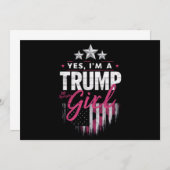 Yes私はトランプ女の子No謝罪2024選挙 招待状 (正面/裏面)