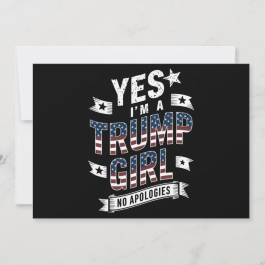 Yes私はトランプ女の子No謝罪2024選挙 招待状 (正面)