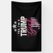 Yes私はトランプ女の子No謝罪2024選挙 横断幕 (縦)