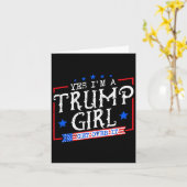 Yes私はトランプSのための贈り物Itを乗り越えるトランプの女の子 カード (黄色い花)