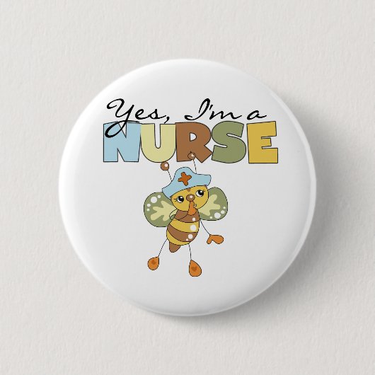 Yes私はナースです 缶バッジ (正面)
