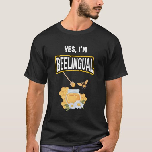 Yes私はビーリンガル養蜂家 Tシャツ (正面)