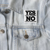 Yes私はフェミニストだ私は男性を憎まない 缶バッジ (インサイチュ)
