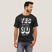 Yes私は印刷する人の一人Men 3D Prin Tシャツ (正面フル)