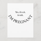 Yes私は妊娠マタニティシャツとスワッグ 案内ポストカード (正面)