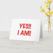 YES私は妊娠 カード (黄色い花)
