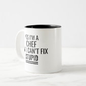 Yes私は料理人だがバカを直せない ツートーンマグカップ (正面左)