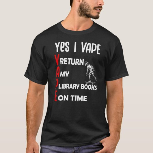 Yes私は時間に私の図書館の本を返す大人H Tシャツ (正面)