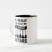 Yes私は本当にこれらのギターをすべて必要とする ツートーンマグカップ (正面左)