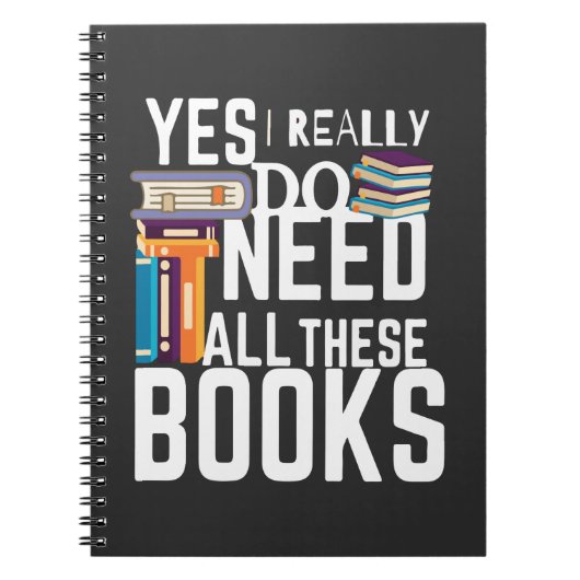 Yes私は本当にこれらの本を必要としている ノートブック (正面)