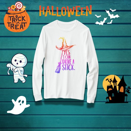 "Yes私は棒を運転することができる"魔女ハット Tシャツ