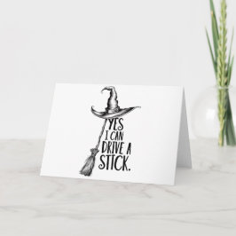 "Yes私は棒を運転することができる"魔女プン カード