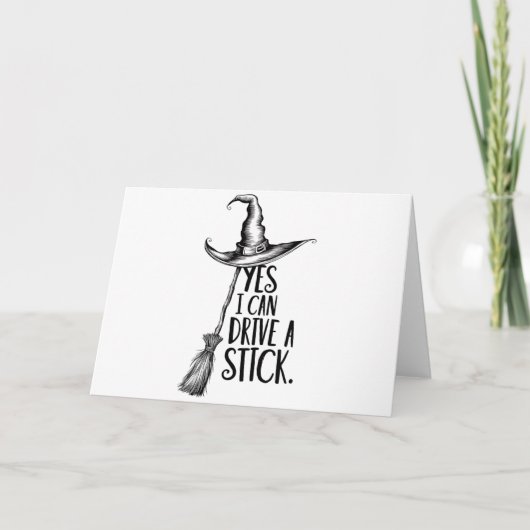 "Yes私は棒を運転することができる"魔女プン カード (正面)