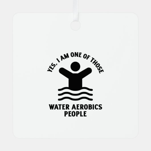 Yes私は水気道学の水泳の一つである メタルオーナメント (正面)