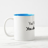 Yes私は熱狂するなマグです ツートーンマグカップ (左)