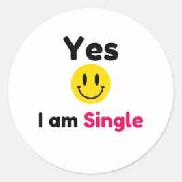 Yes私は独身のデザイン ラウンドシール