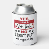 Yes私は獣医である私は子犬と一緒にない遊 缶クーラー (缶正面)
