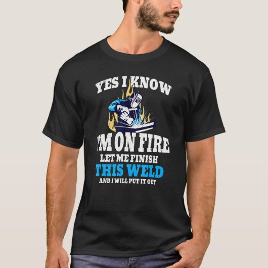 yes私は知っている火の溶接火炎Metalsmith F Tシャツ (正面)