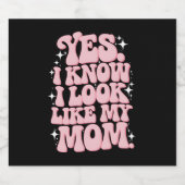 Yes私は私の母のように見えるGroovy母の日 ビールラベル (シングルラベル)