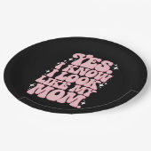 Yes私は私の母のように見えるGroovy母の日 ペーパープレート (アングル)