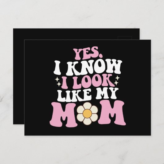 Yes私は私の母のように見えるGroovy母の日 ポストカード (正面/裏面)