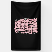 Yes私は私の母のように見えるGroovy母の日 横断幕 (縦)