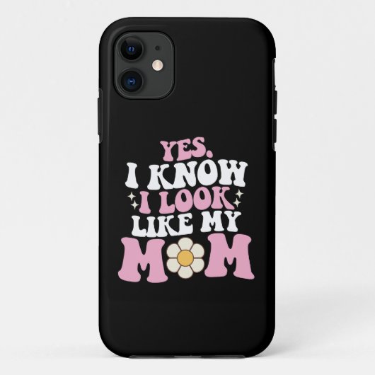Yes私は私の母のように見えるGroovy母の日 Case-Mate iPhoneケース (裏面)
