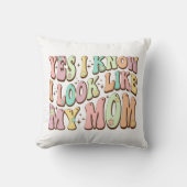 Yes私は私の母の日Groovyのように見えることを知っている クッション (正面)