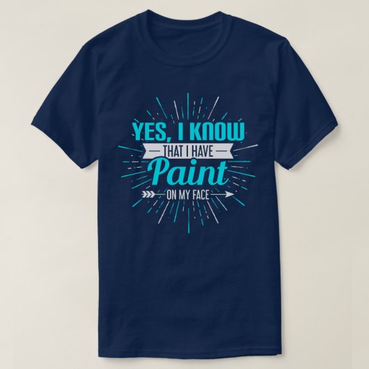 Yes私は私の顔絵を描を持っている Tシャツ (デザイン正面)