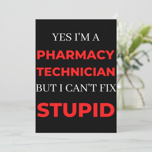 Yes私は薬局の技術者だが、私は修正できない サンキューカード (スタンド正面)