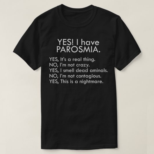 Yes私は過食症を抱えている Tシャツ (デザイン正面)