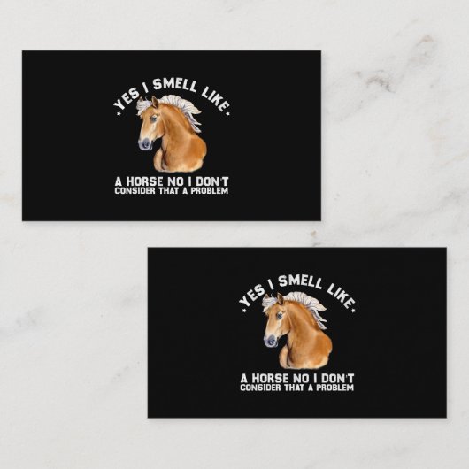 Yes私は馬のように臭いいいえ私は考えていない 名刺 (正面/裏面)