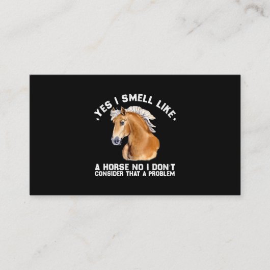 Yes私は馬のように臭いいいえ私は考えていない 名刺 (正面)